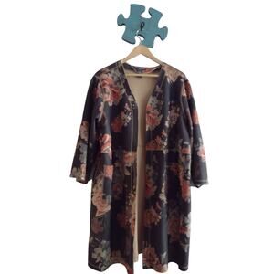 Chelsea & Theodore Fall cottagecore duster faux suede jacket plus size 2X